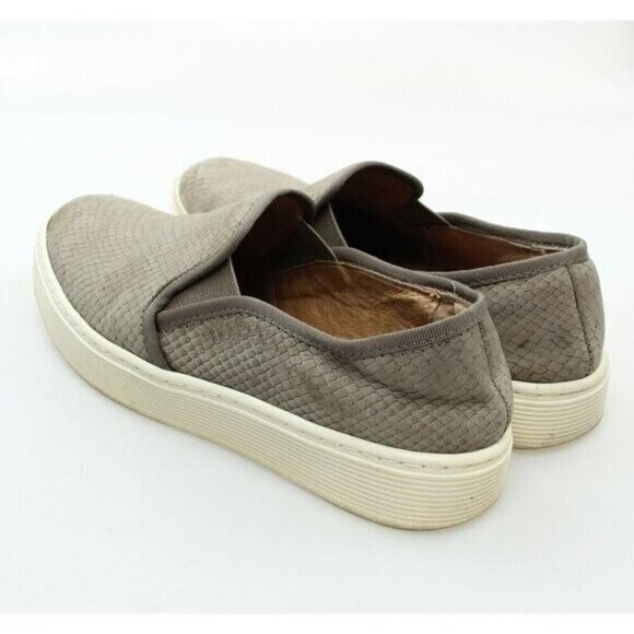 Sofft Womens Gray Nubuck Leather Slip On Sneakers - Picture 8 of 12